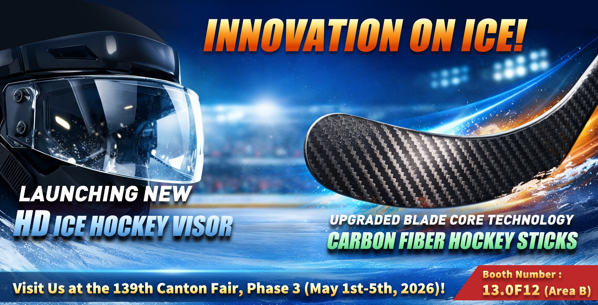 GYSPORTS/GYHOCKEY Akan Menghadiri Canton Fair 2026 ke-139: Meluncurkan Visor Hoki Es HD Baru & Tongkat Hoki Serat Karbon yang Ditingkatkan