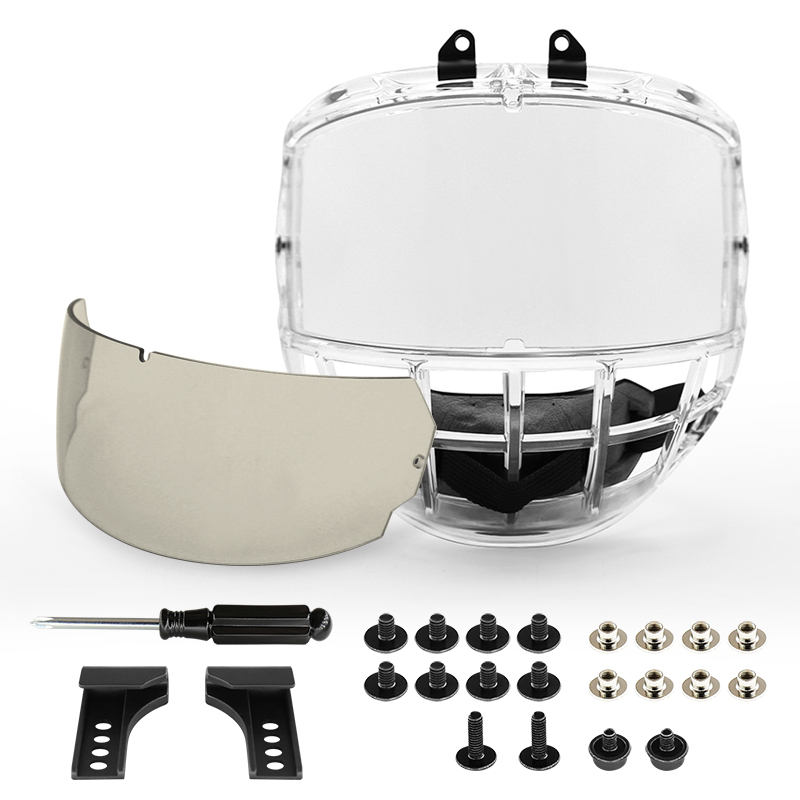 Di dalam anti-kabut, di luar lapisan anti gores Set Pengganti Junior Ice Hockey Cage XS